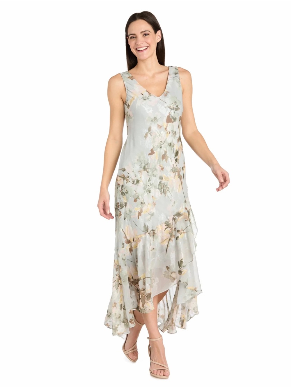 R&M Richards Floral Ruffled Fairy Dress 12